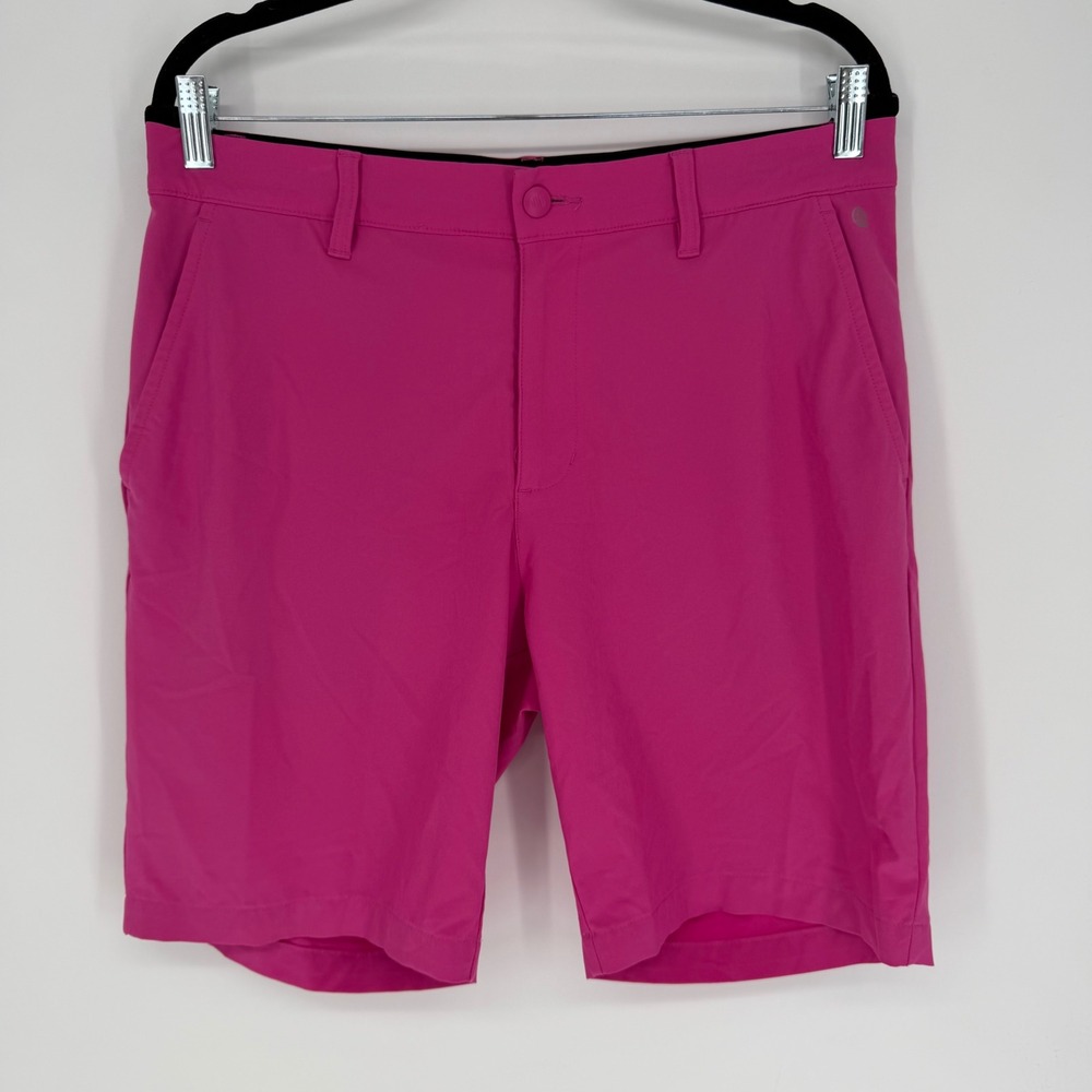 ADIDAS ULTIMATE365 GOLF SHORTS FUCHSIA PINK MEN'S 32 GOLF FLAT FRONT 8.5"